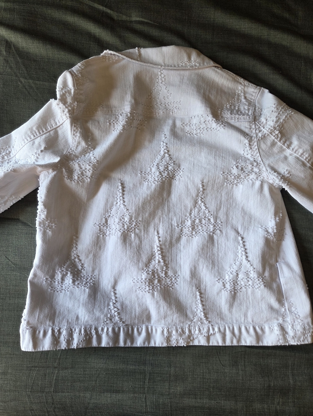 Alfred Dunner White Jean Jacket 12 Petite - Picture 2 of 7